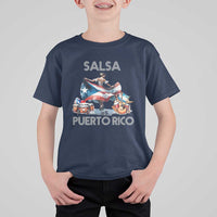 Puerto Rico T Shirt For Kid Salsa Dance Puerto Rican Flag Hispanic Heritage Month - Wonder Print Shop