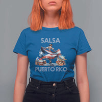 Puerto Rico T Shirt For Women Salsa Dance Puerto Rican Flag Hispanic Heritage Month - Wonder Print Shop