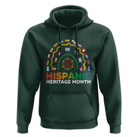 Hispanic Heritage Month Hoodie Hispanic Countries Rainbow Flag Sunflower - Wonder Print Shop