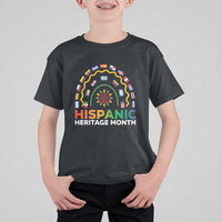 Hispanic Heritage Month T Shirt For Kid Hispanic Countries Rainbow Flag Sunflower - Wonder Print Shop