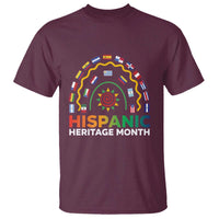 Hispanic Heritage Month T Shirt Hispanic Countries Rainbow Flag Sunflower - Wonder Print Shop