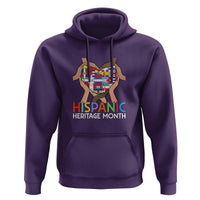 Hispanic Heritage Month Hoodie Latino Countries Flag Heart Puzzle - Wonder Print Shop