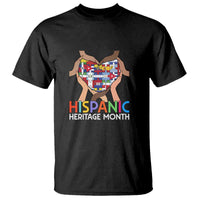 Hispanic Heritage Month T Shirt Latino Countries Flag Heart Puzzle - Wonder Print Shop