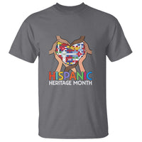 Hispanic Heritage Month T Shirt Latino Countries Flag Heart Puzzle - Wonder Print Shop