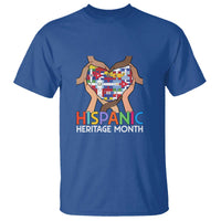 Hispanic Heritage Month T Shirt Latino Countries Flag Heart Puzzle - Wonder Print Shop