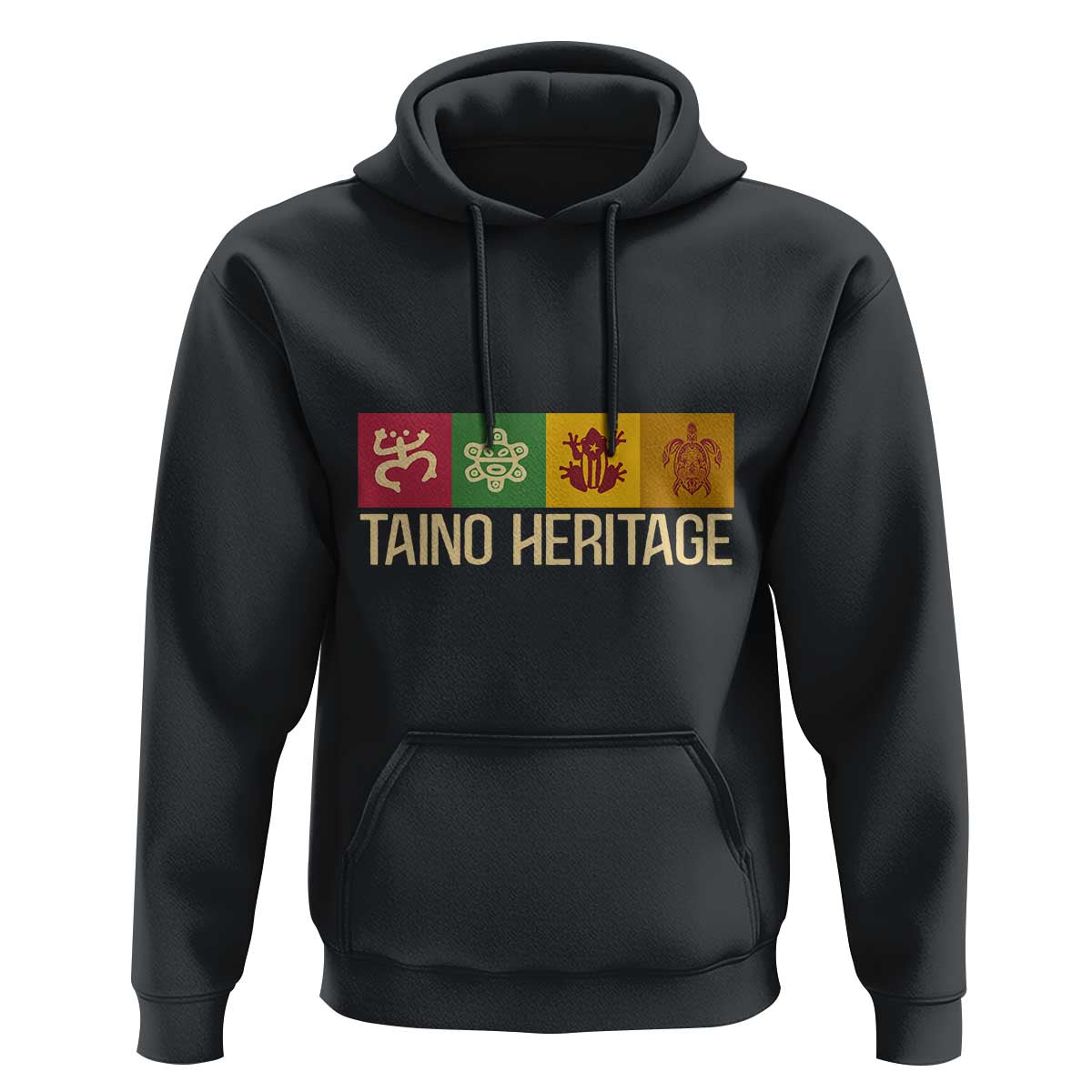 Taino Heritage Hoodie Puerto Rico Indigenous Carribbean Culture - Wonder Print Shop