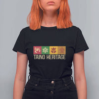 Taino Heritage T Shirt For Women Puerto Rico Indigenous Carribbean Culture - Wonder Print Shop
