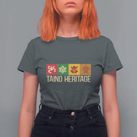 Taino Heritage T Shirt For Women Puerto Rico Indigenous Carribbean Culture - Wonder Print Shop