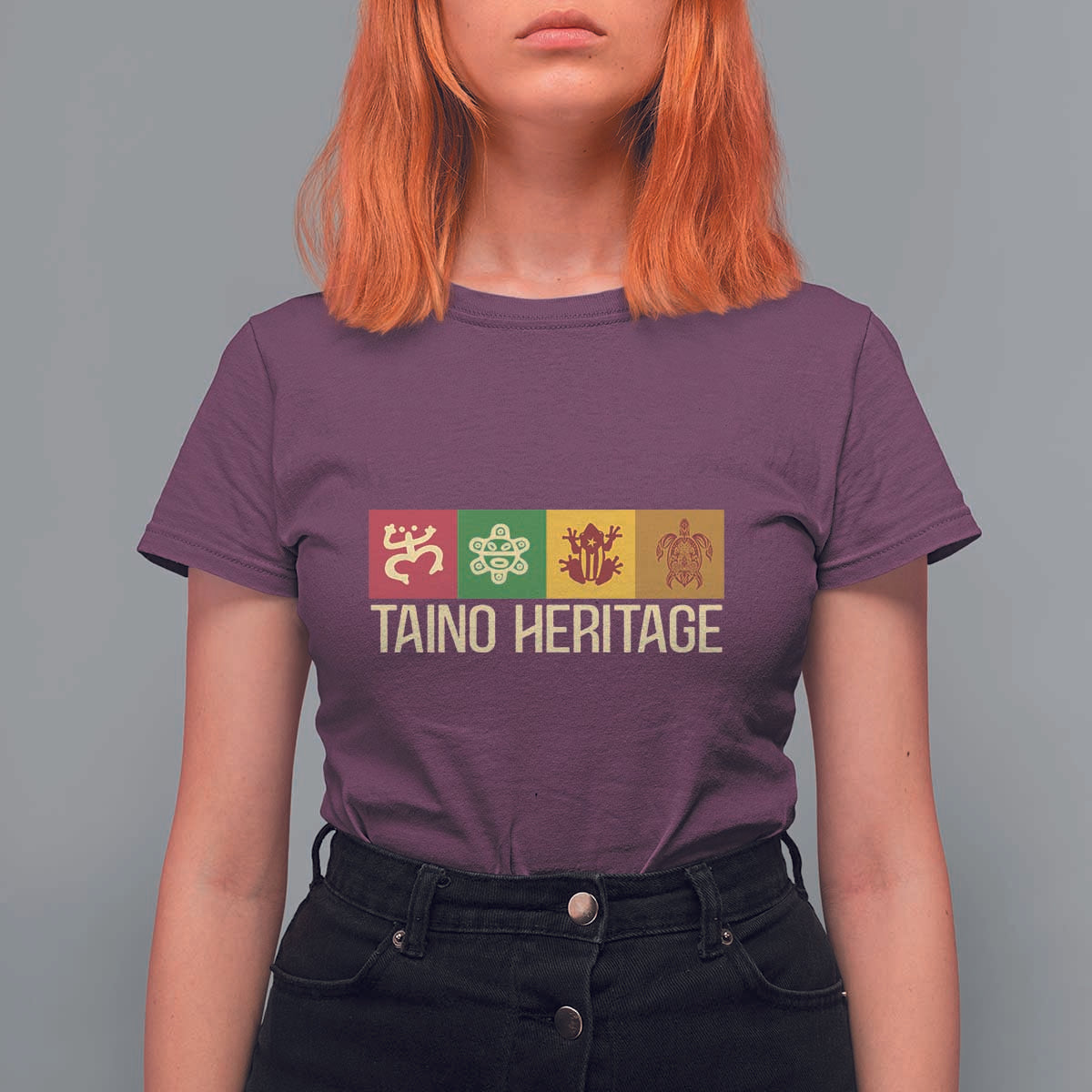 Taino Heritage T Shirt For Women Puerto Rico Indigenous Carribbean Culture - Wonder Print Shop