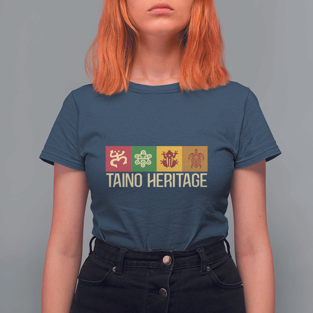Taino Heritage T Shirt For Women Puerto Rico Indigenous Carribbean Culture - Wonder Print Shop
