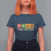 Taino Heritage T Shirt For Women Puerto Rico Indigenous Carribbean Culture - Wonder Print Shop