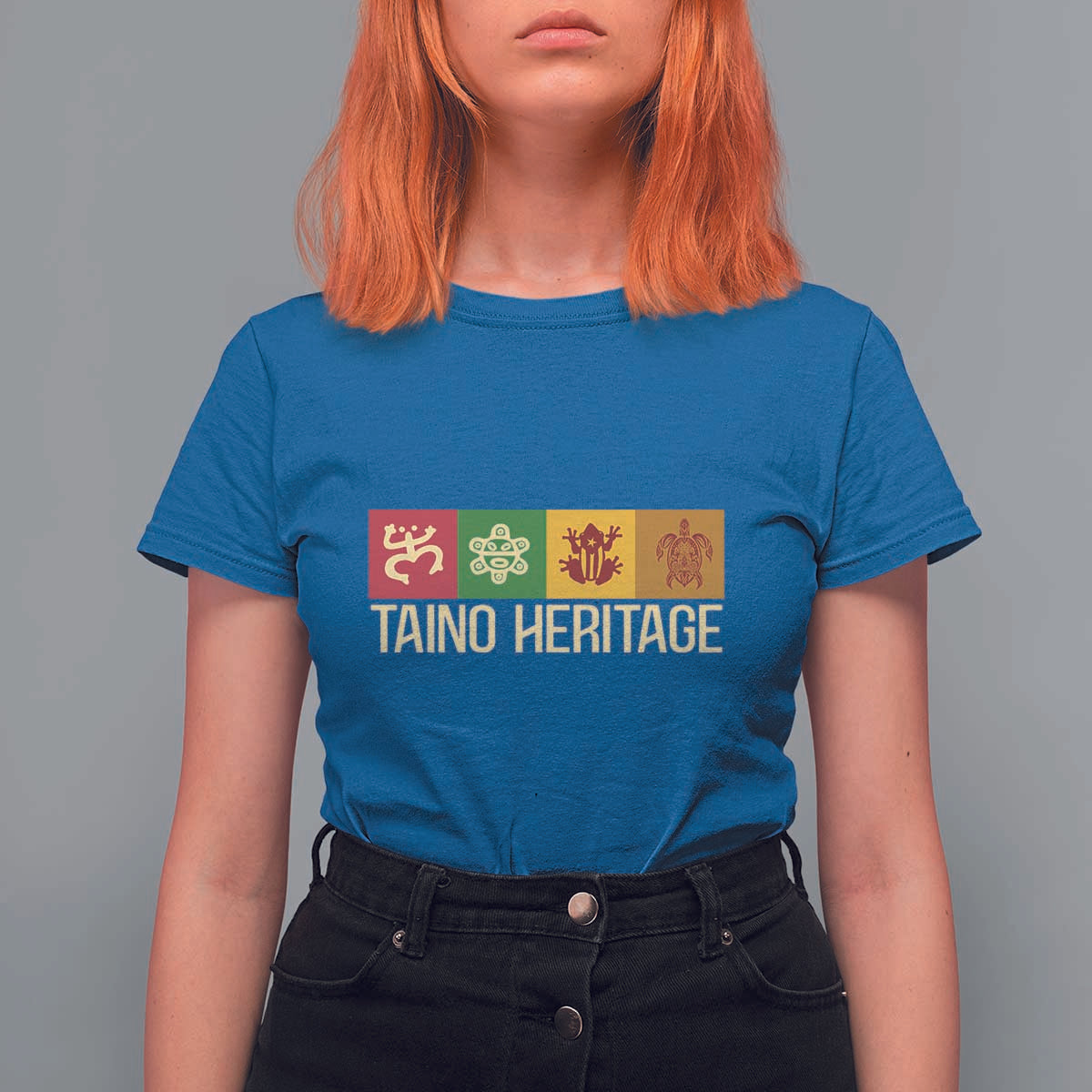 Taino Heritage T Shirt For Women Puerto Rico Indigenous Carribbean Culture - Wonder Print Shop