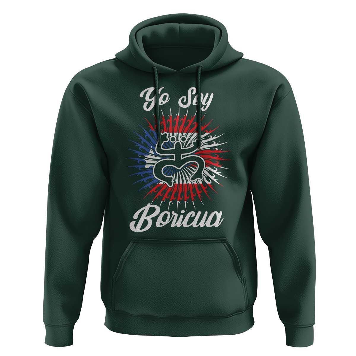Yo Soy Boricua Hoodie Puerto Rico Flag Hispanic Heritage Month Taino - Wonder Print Shop