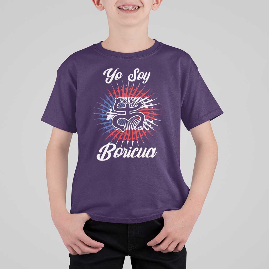 Yo Soy Boricua T Shirt For Kid Puerto Rico Flag Hispanic Heritage Month Taino - Wonder Print Shop