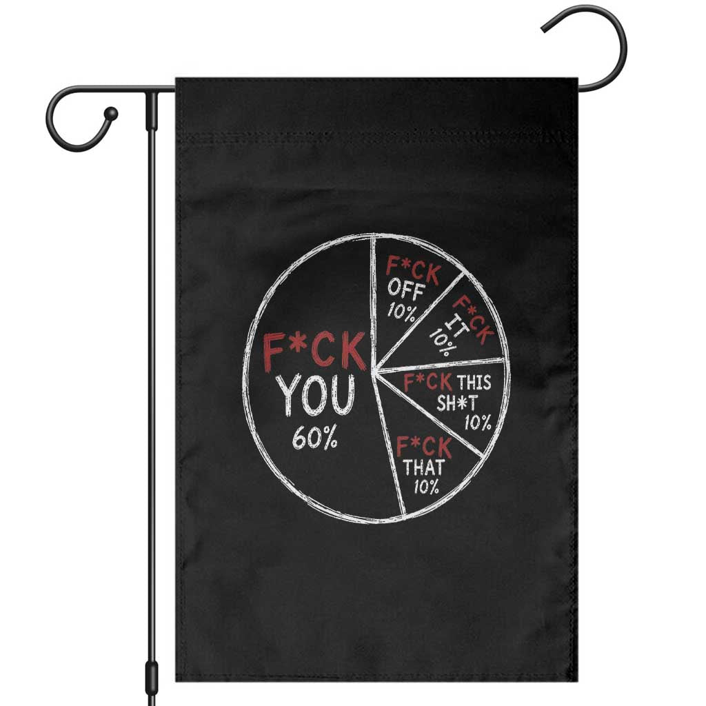 Funny Fck You Pie Chart Garden Flag Math Sarcastic Humor