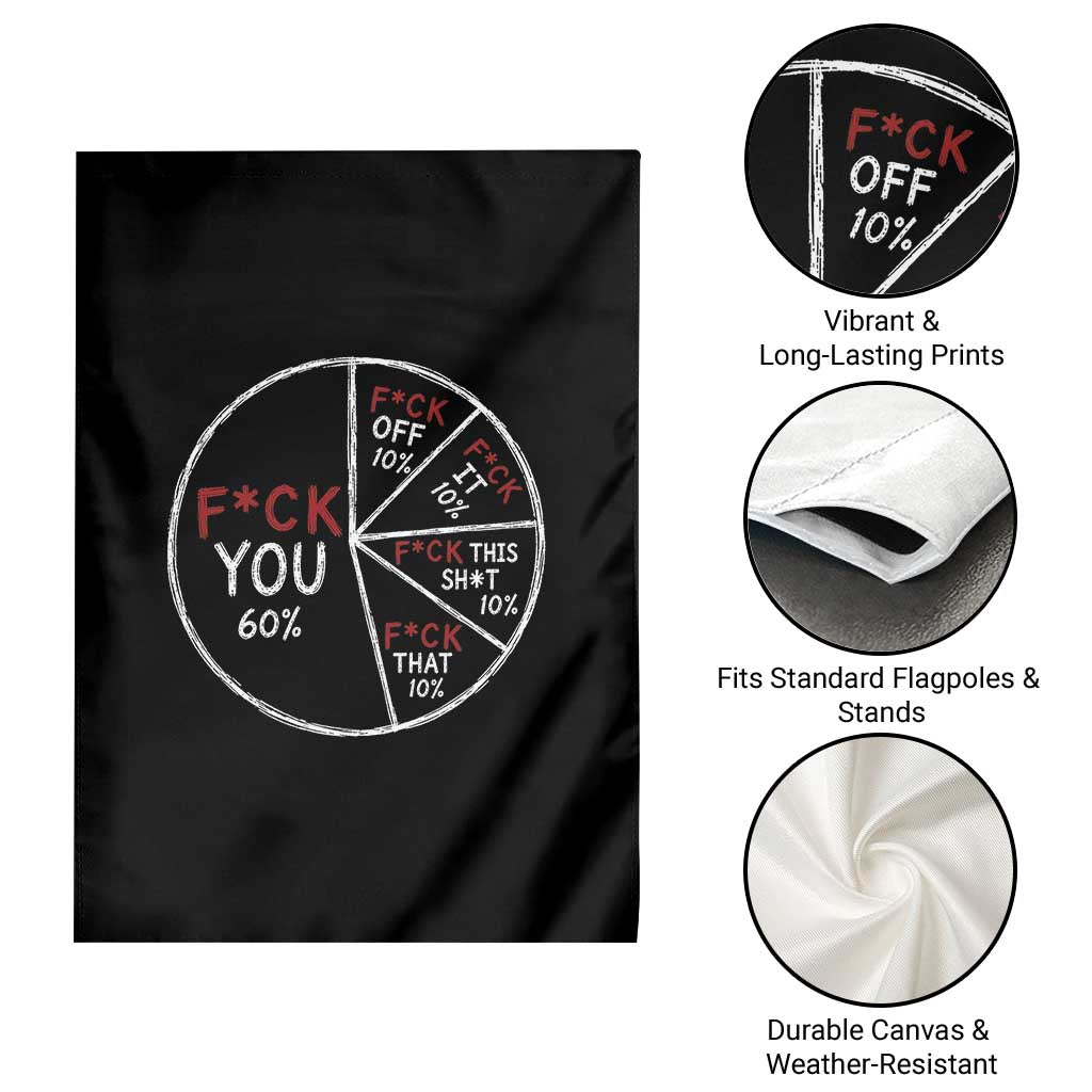 Funny Fck You Pie Chart Garden Flag Math Sarcastic Humor