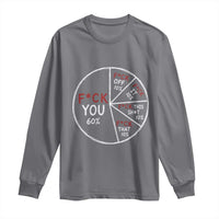 Funny Fck You Pie Chart Long Sleeve Shirt Math Sarcastic Humor