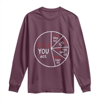 Funny Fck You Pie Chart Long Sleeve Shirt Math Sarcastic Humor