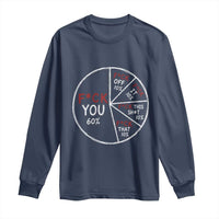 Funny Fck You Pie Chart Long Sleeve Shirt Math Sarcastic Humor