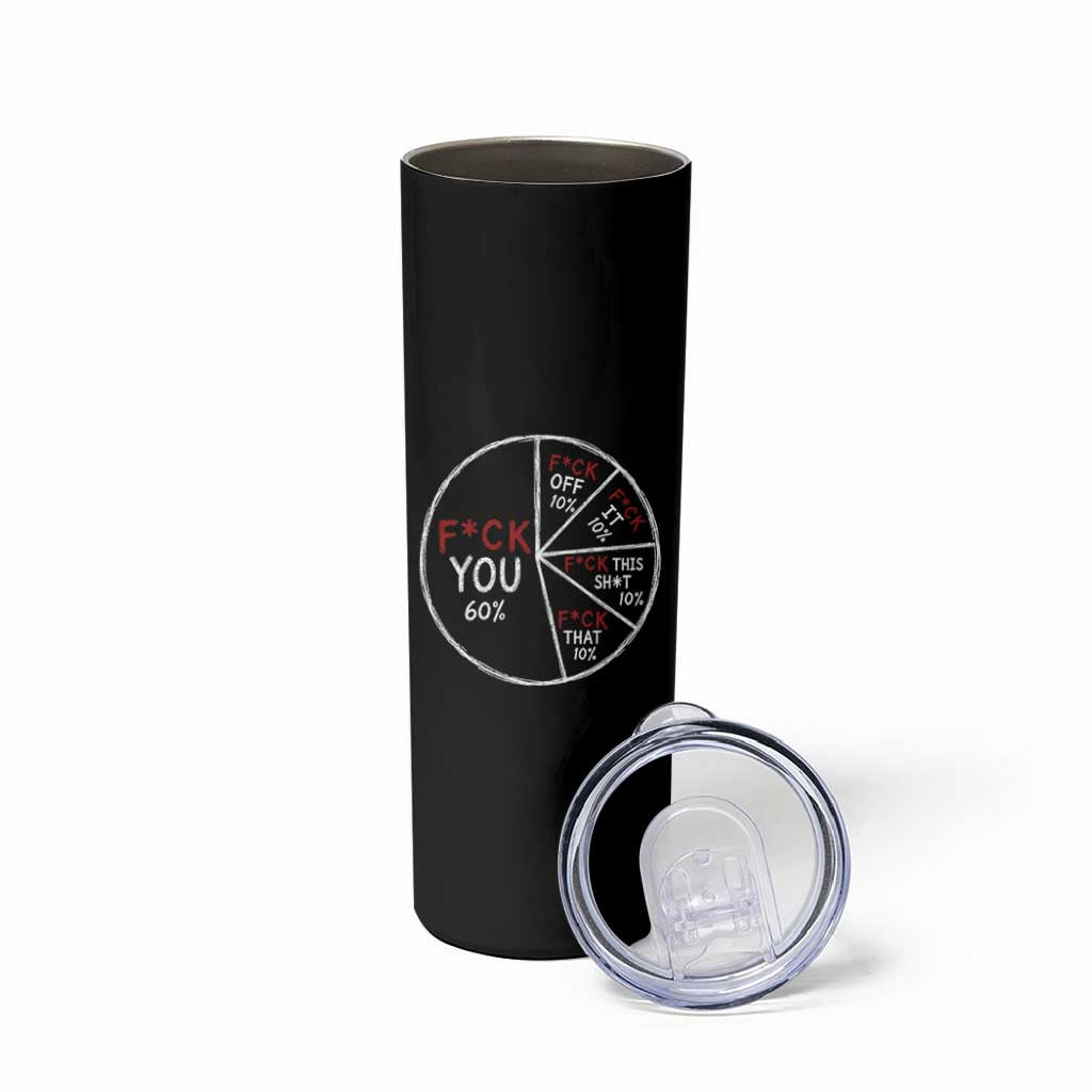 Funny Fck You Pie Chart Skinny Tumbler Math Sarcastic Humor
