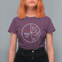 Funny Fck You Pie Chart T Shirt For Women Math Sarcastic Humor