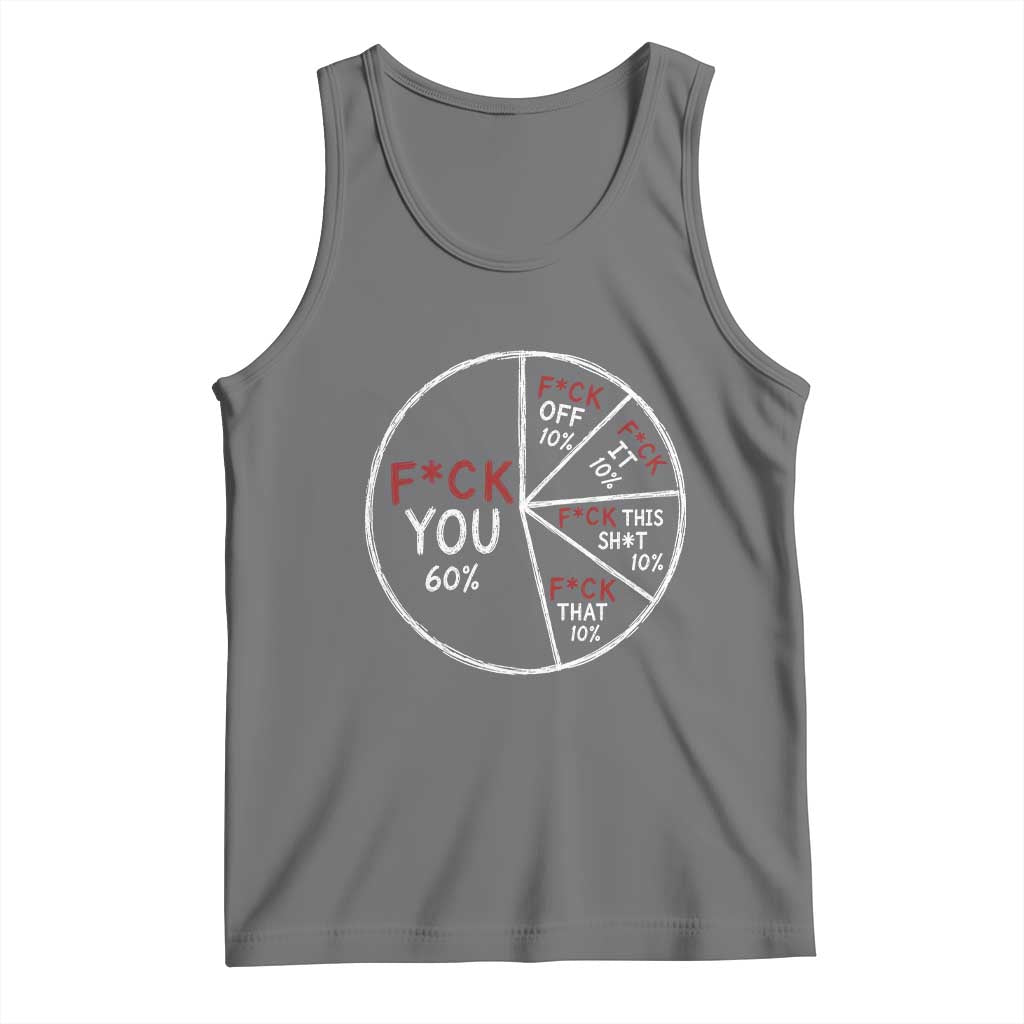 Funny Fck You Pie Chart Tank Top Math Sarcastic Humor