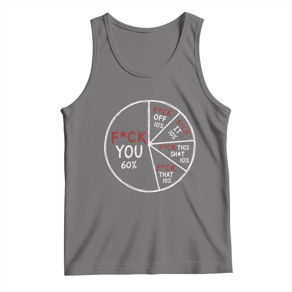 Funny Fck You Pie Chart Tank Top Math Sarcastic Humor