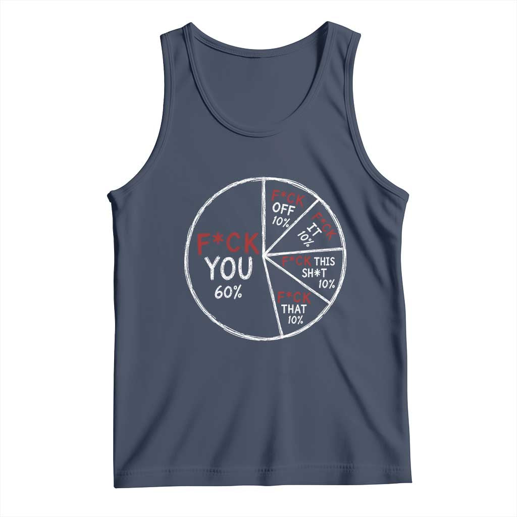 Funny Fck You Pie Chart Tank Top Math Sarcastic Humor