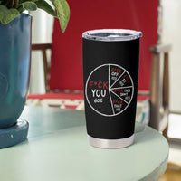 Funny Fck You Pie Chart Tumbler Cup Math Sarcastic Humor