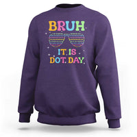 Happy Dot Day Sweatshirt Bruh It Is Dot Day Colorful Dot Sunglasses - Wonder Print Shop