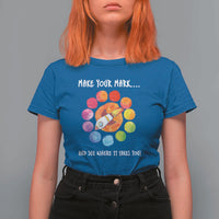 International Dot Day T Shirt For Women Make Your Mark See Where It Takes Colorful Dot Rocket - Wonder Print Shop