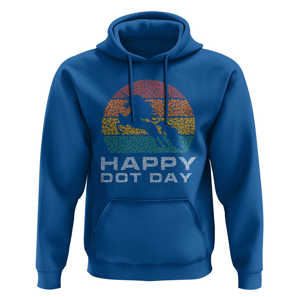 Happy Dot Day Hoodie Unicorn Retro Polka Dot Mythical Creatures - Wonder Print Shop