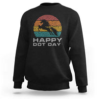 Happy Dot Day Sweatshirt Unicorn Retro Polka Dot Mythical Creatures - Wonder Print Shop