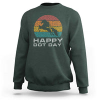 Happy Dot Day Sweatshirt Unicorn Retro Polka Dot Mythical Creatures - Wonder Print Shop
