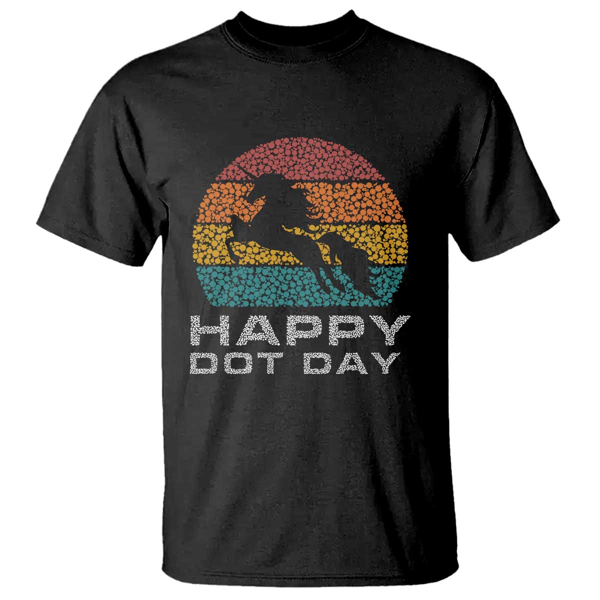 Happy Dot Day T Shirt Unicorn Retro Polka Dot Mythical Creatures - Wonder Print Shop
