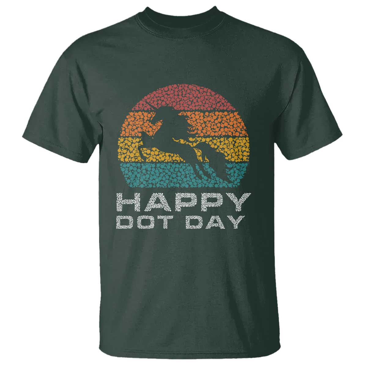 Happy Dot Day T Shirt Unicorn Retro Polka Dot Mythical Creatures - Wonder Print Shop