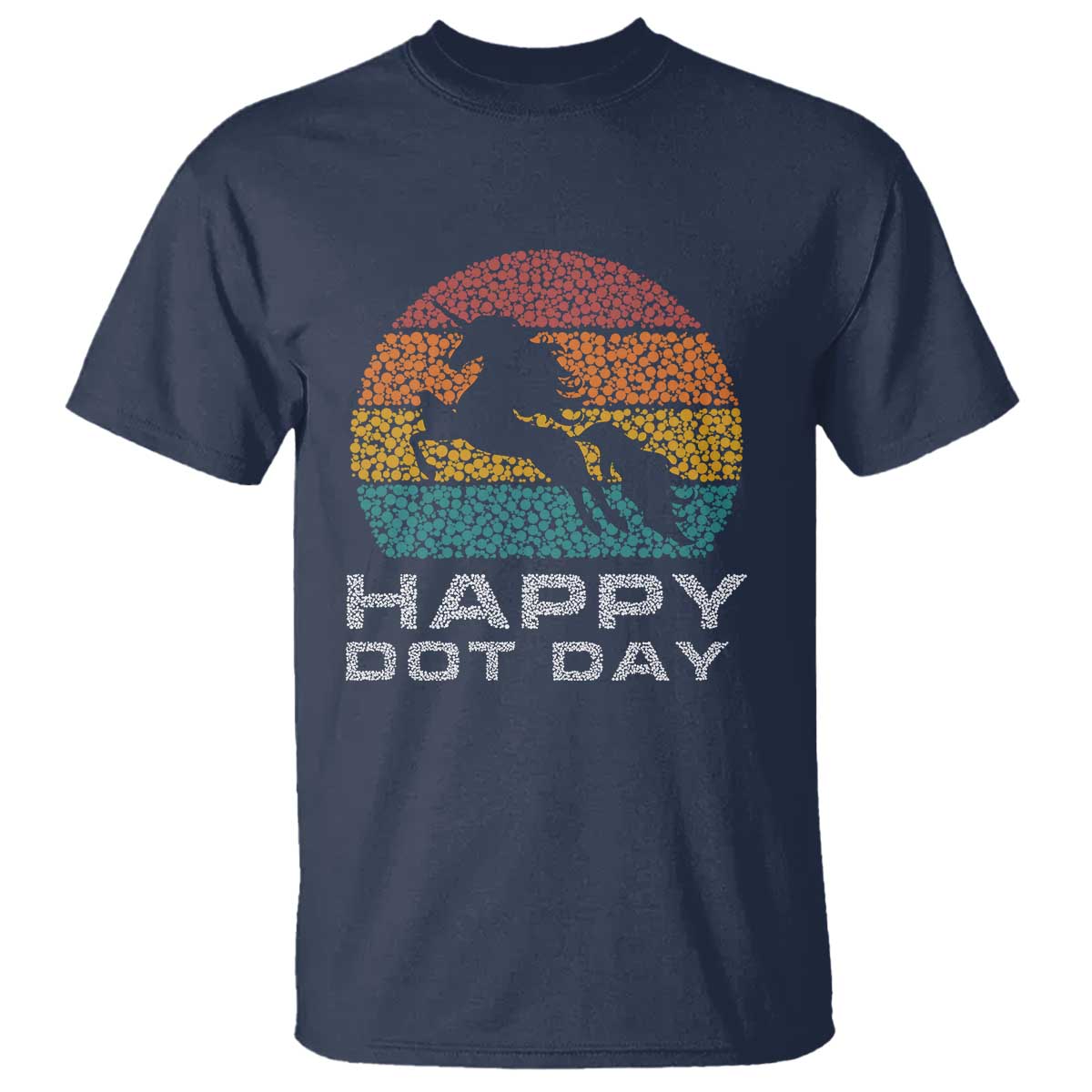 Happy Dot Day T Shirt Unicorn Retro Polka Dot Mythical Creatures - Wonder Print Shop