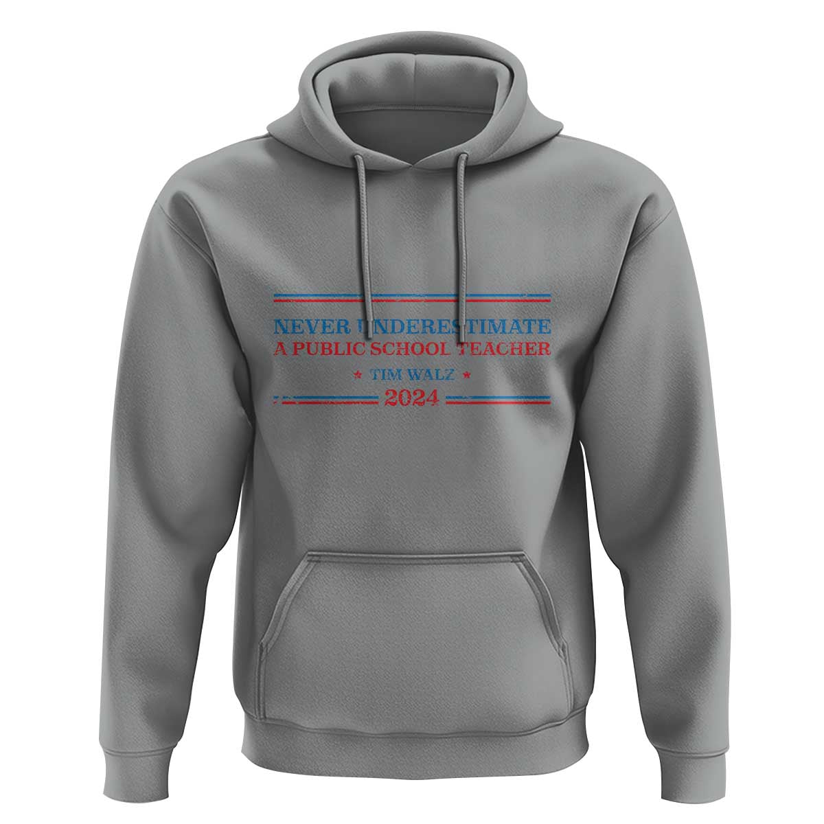 Tim Walz Hoodie Never Underestimate A Public School Teacher 2024 Star