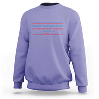Tim Walz Sweatshirt Never Underestimate A Public School Teacher 2024 Star - Wonder Print Shop
