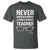Harris Walz Supporter T Shirt Never Underestimate A Public School Teacher Tim Glasses - Wonder Print Shop