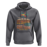 Harris Walz Hoodie Never Underestimate A Public School Teacher Floral Book - Wonder Print Shop