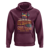 Harris Walz Hoodie Never Underestimate A Public School Teacher Floral Book - Wonder Print Shop