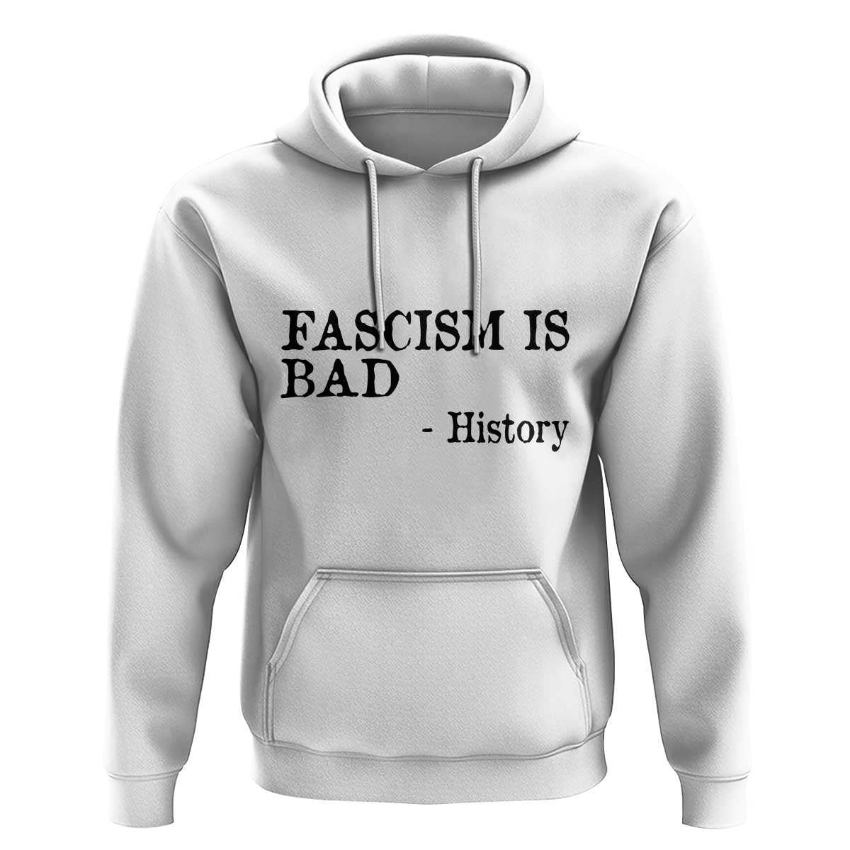 Fascism Is Bad Hoodie Funny History Lesson - Wonder Print Shop