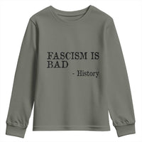 Fascism Is Bad Youth Sweatshirt Funny History Lesson - Wonder Print Shop