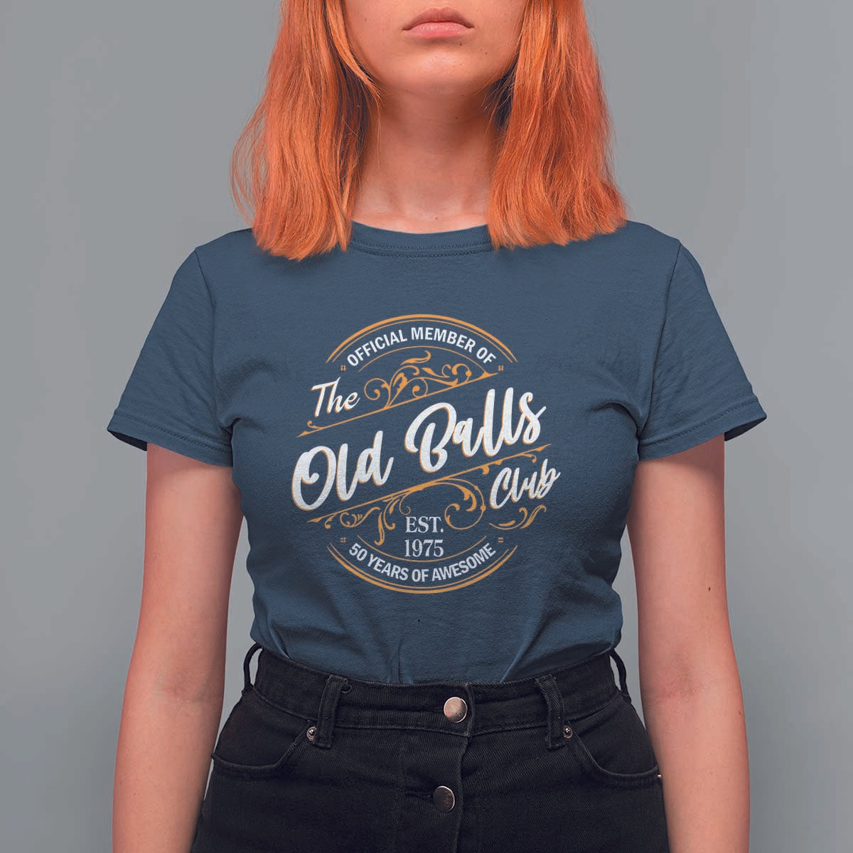 Funny 50th Birthday T Shirt For Women Official Member Of The Old Ball Clubs Gen X - Wonder Print Shop