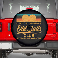 Funny 50th Birthday Spare Tire Cover Official Member Of The Old Ball Clubs Retro Sunset - Wonder Print Shop