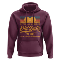 Funny 50th Birthday Hoodie Official Member Of The Old Ball Clubs Retro Sunset - Wonder Print Shop