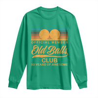 Funny 50th Birthday Long Sleeve Shirt Official Member Of The Old Ball Clubs Retro Sunset - Wonder Print Shop