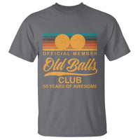 Funny 50th Birthday T Shirt Official Member Of The Old Ball Clubs Retro Sunset - Wonder Print Shop