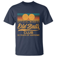Funny 50th Birthday T Shirt Official Member Of The Old Ball Clubs Retro Sunset - Wonder Print Shop